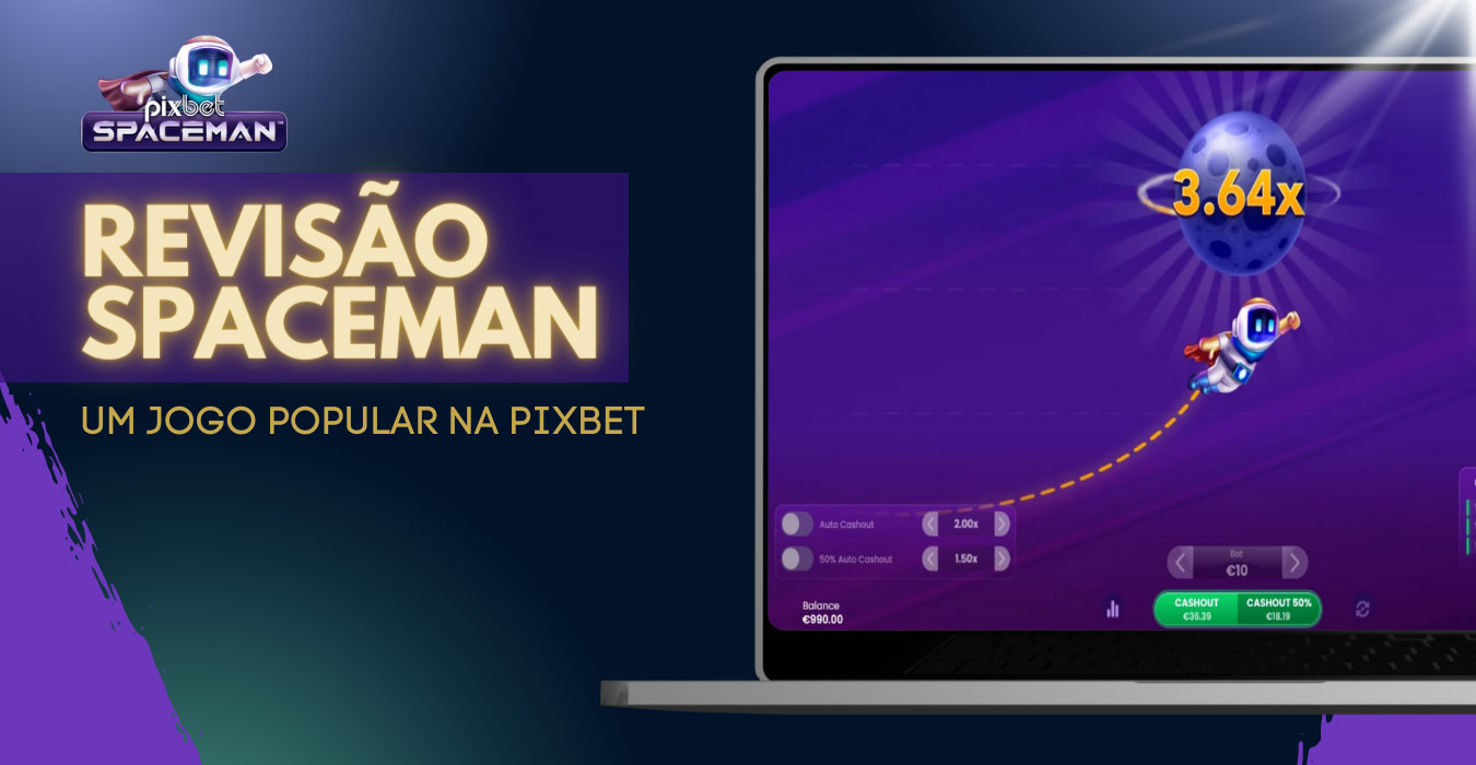 Na plataforma Pixbet, nós revisamos o jogo Spaceman na seção de cassino