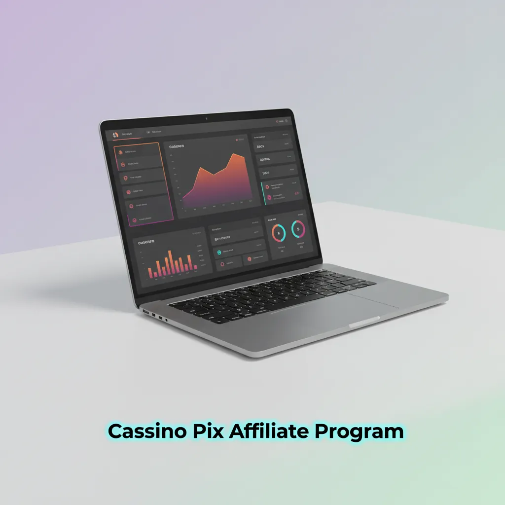 Cassino Pix Affiliate Program banner for Brazil: revenue share, real-time stats, creative assets, manager support.