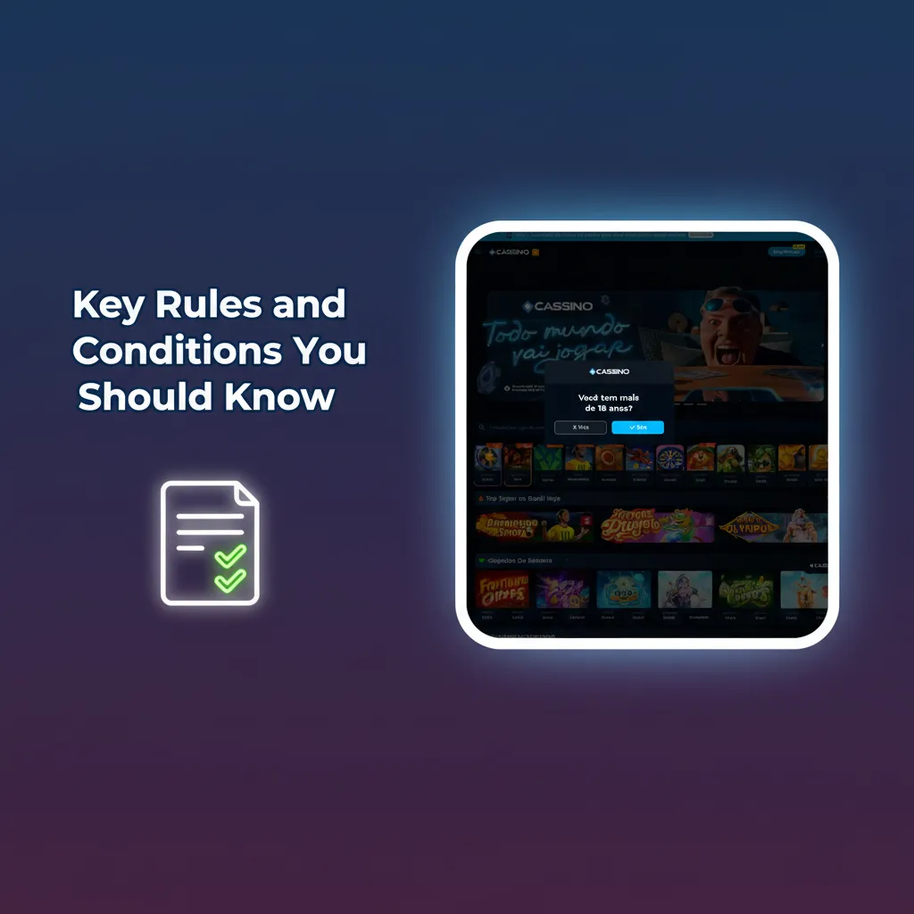 Infographic of betting rules: one account, 18+, KYC before withdrawals, bonus wagering, time limits, weighting, no abuse/VPN.