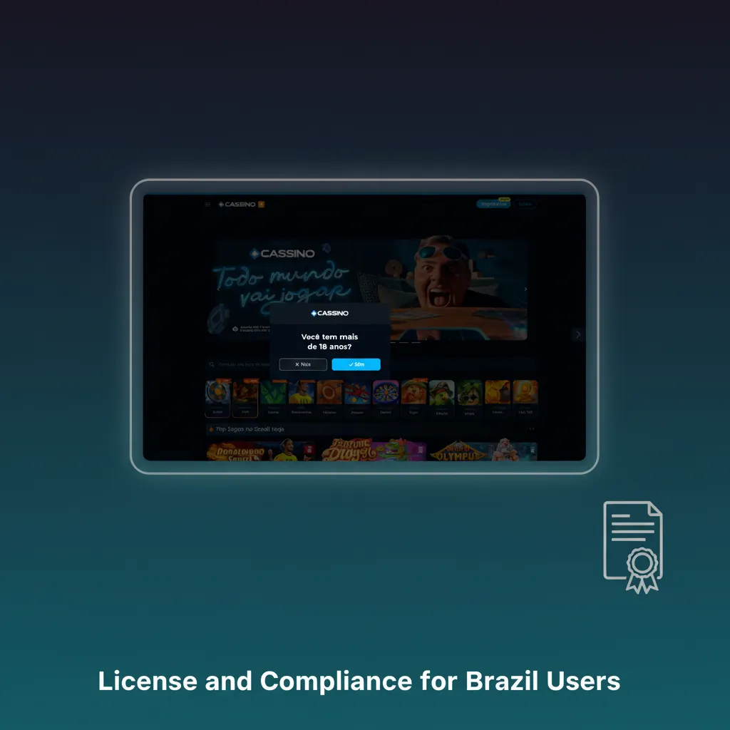 Compliance notice for Brazil users: International eGaming license; follow AML/KYC, responsible gaming; check footer.