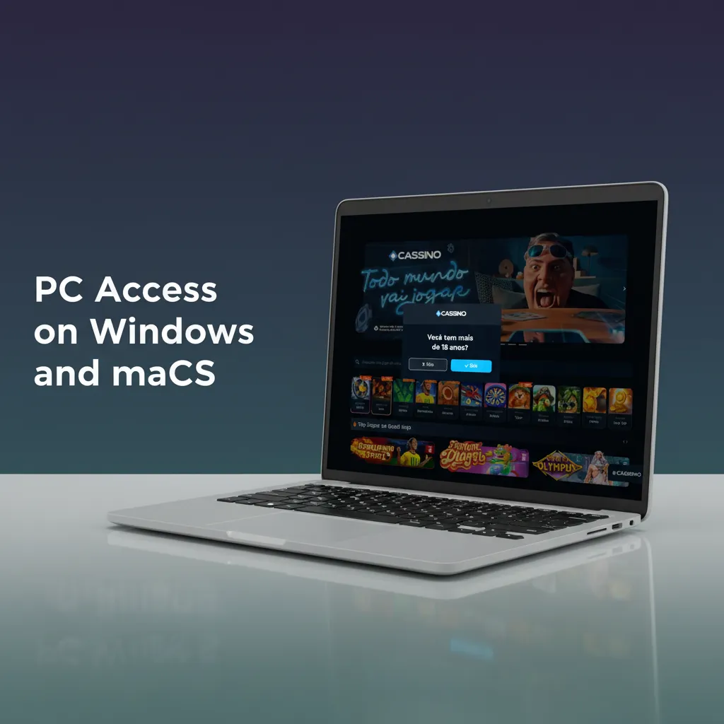 Website works on Windows and macOS: place bets and play games in your browser, no desktop app needed.