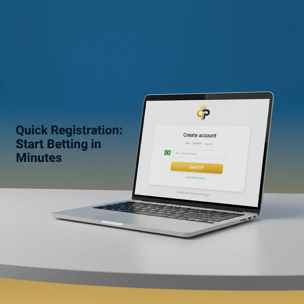 Quick registration for betting app: sign up, choose email/phone, enter details, confirm 18+, verify code, welcome bonus