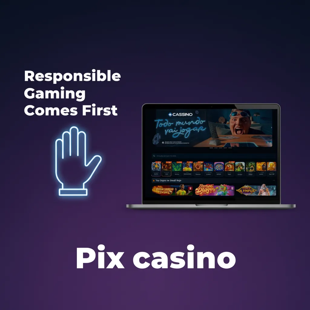 Poster 'Responsible Gaming Comes First' tips: set limits, take breaks, avoid credit, don't chase losses, 18+, get help.