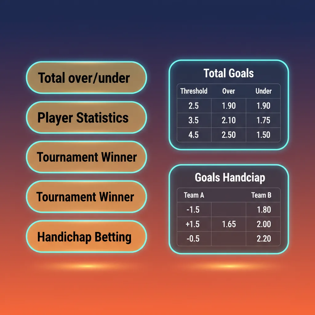 Infographic of bet types: Single, Express/Accumulator, and System; combining picks, risk vs reward, stake sizing tips.