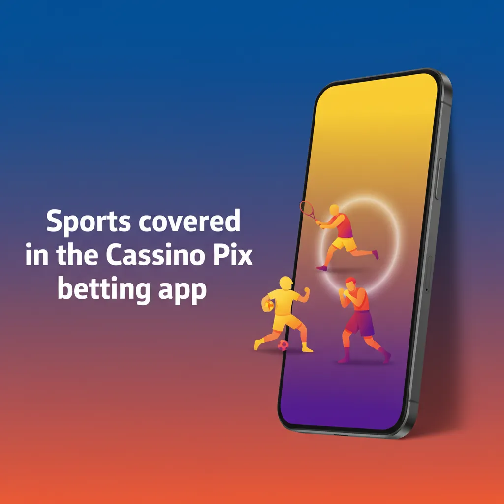 Cassino Pix app showing pre‑match and live markets with icons for football, basketball, tennis, MMA, eSports, and more