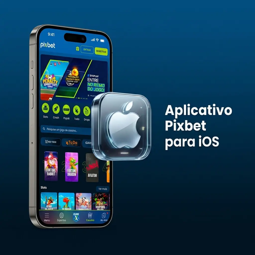 Aplicativo Pixbet para iOS disponível no iPhone e iPad com apostas esportivas, cassino e pagamentos via Pix