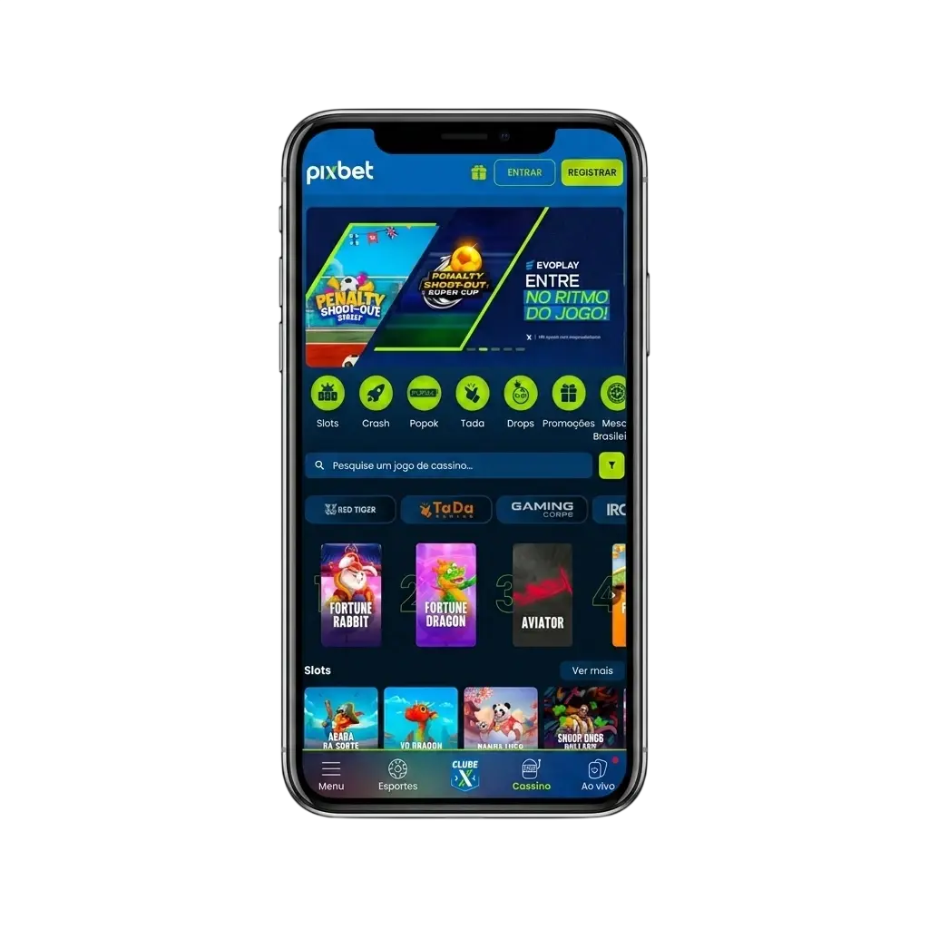 Aplicativo Pixbet para Android e iOS com apostas esportivas, cassino e métodos de pagamento como Pix disponíveis no Brasil