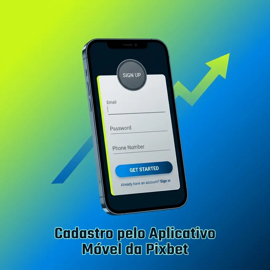 Tela de cadastro do aplicativo Pixbet para Android com campos de CPF, e-mail e celular