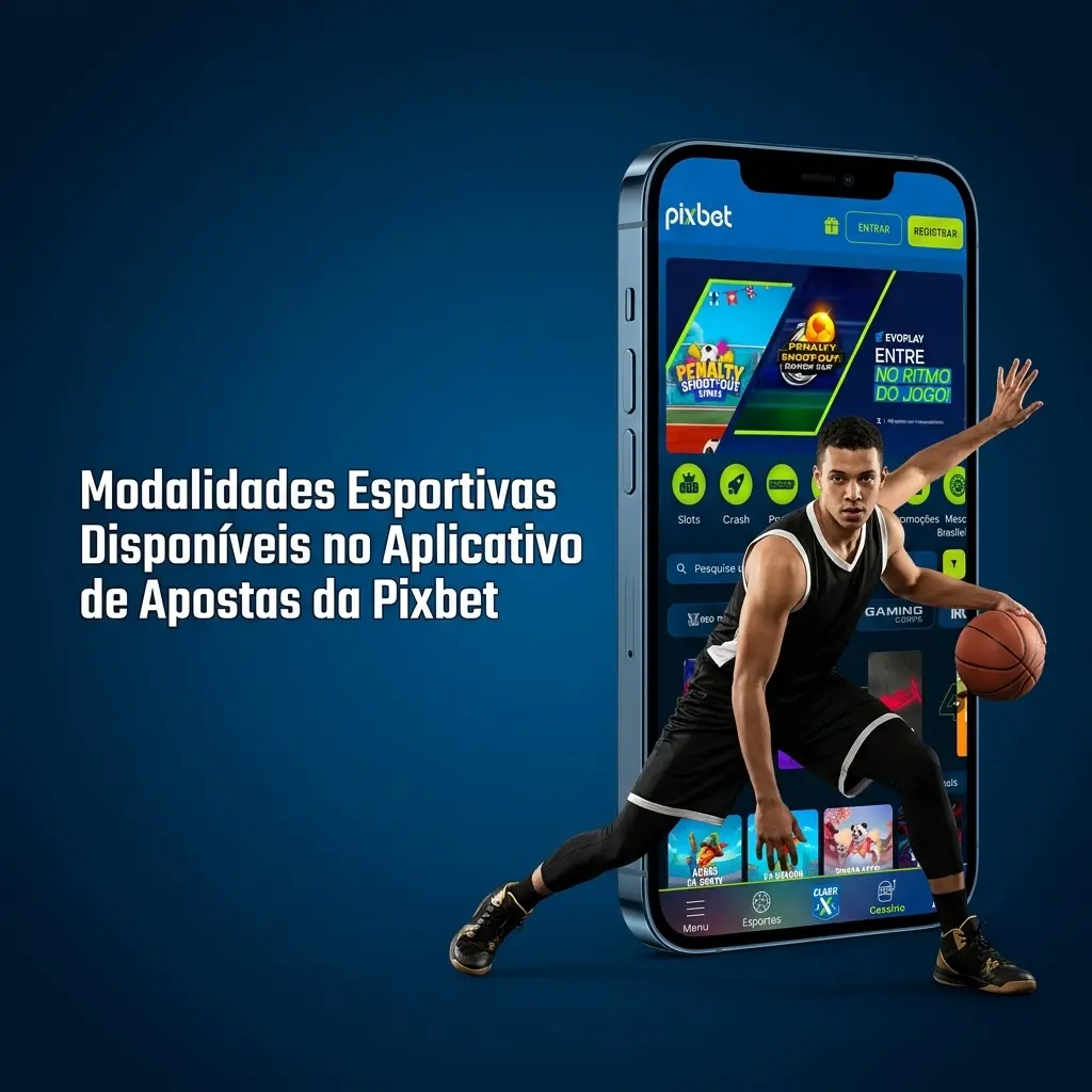 Modalidades esportivas no app Pixbet: futebol, basquete, tênis, MMA, NFL, eSports e mais, com apostas ao vivo e pré-jogo.