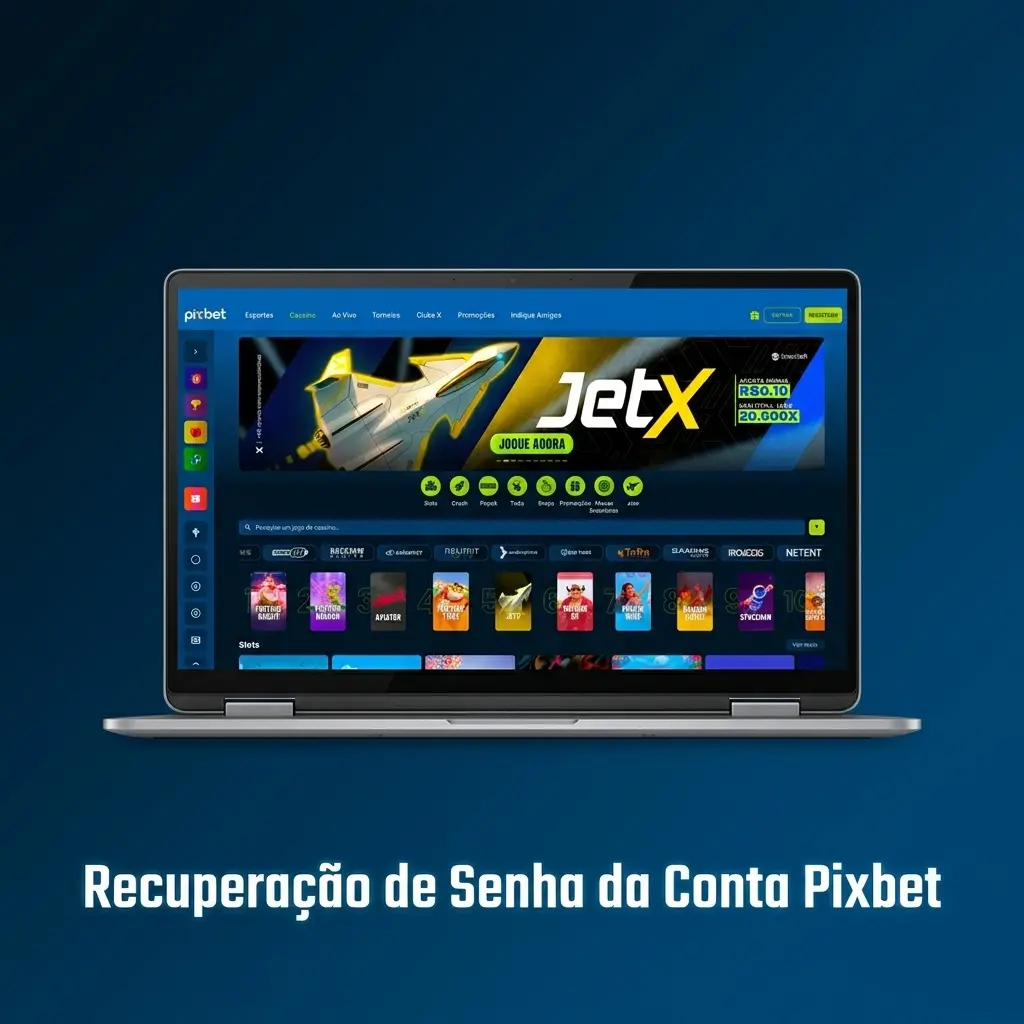Tela de recuperação de senha da Pixbet com etapas via CPF, e-mail ou SMS para redefinir o acesso